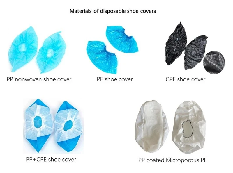 Materials of disposable shoe covers Materials of disposable shoe covers